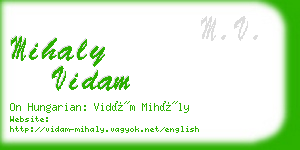 mihaly vidam business card